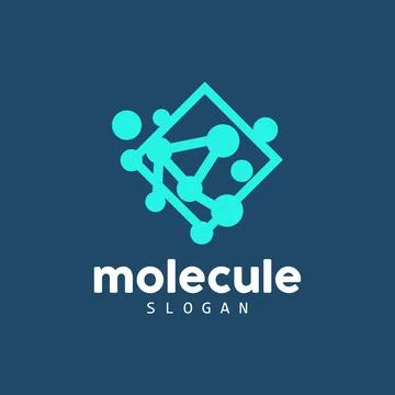 Neuron Logo, Molecule Logo Design, Vector AND, Template Illustration Illustrazione stock