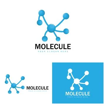 Neuron Logo, Molecule Logo Design, Vector AND, Template Illustration Illustrazione stock