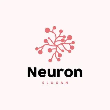Neuron Logo, Neuron Nerve or Seaweed Vector Abstract Molecule Design, Templ.. Stock Illustration