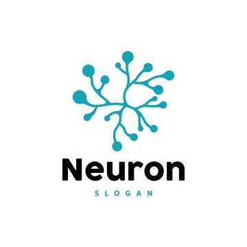 Neuron Logo, Neuron Nerve or Seaweed Vector Abstract Molecule Design, Templ.. Stock Illustration