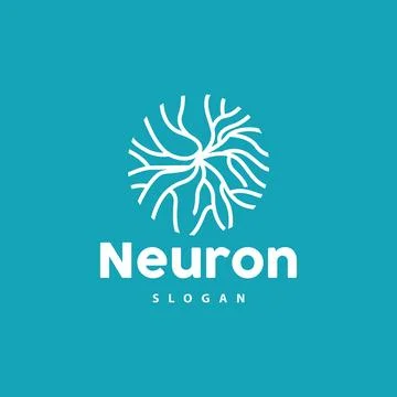 Neuron Logo, Neuron Nerve or Seaweed Vector Abstract Molecule Design, Templ.. Stock Illustration