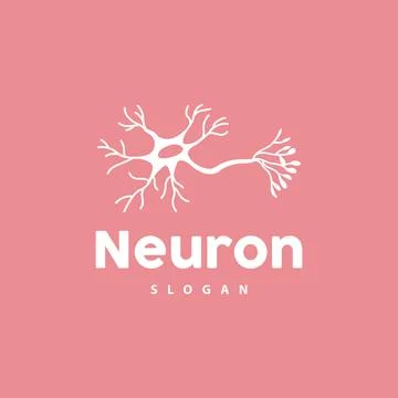 Neuron Logo, Neuron Nerve or Seaweed Vector Abstract Molecule Design, Templ.. Stock Illustration