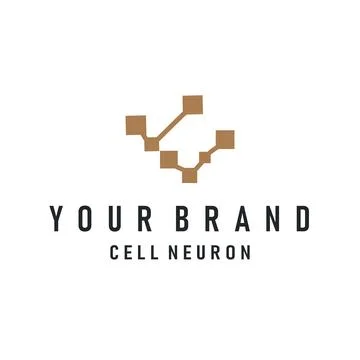 Neuron Logo, Neuron Nerve or Seaweed Vector Abstract Molecule Design, Templ.. Stock Illustration