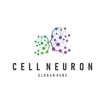 Neuron Logo, Neuron Nerve or Seaweed Vector Abstract Molecule Design, Templ.. Stock Illustration