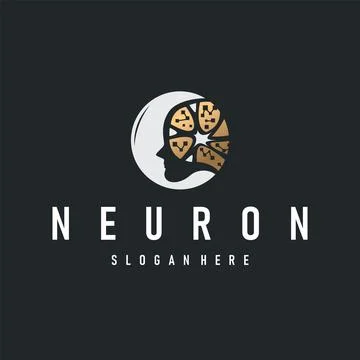 Neuron Logo, Neuron Nerve or Seaweed Vector Abstract Molecule Design, Templ.. Stock Illustration
