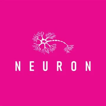 Neuron Logo, Neuron Nerve or Seaweed Vector Abstract Molecule Design, Templ.. Stock Illustration