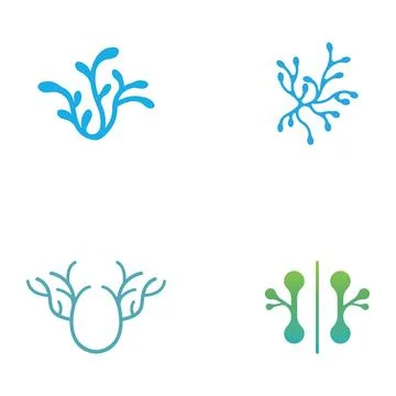 Neuron logo or nerve cell logo with concept vector illustration template. Stock Illustration