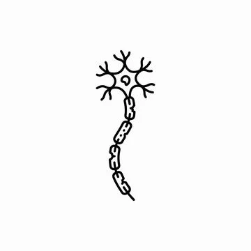 Neuron nerve cell icon representing biological nervous system structure and.. Stock Illustration