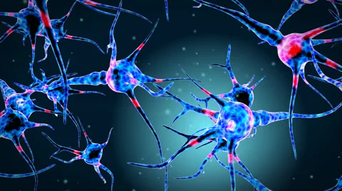 Neuron network  3D animation Stock Footage 43571871