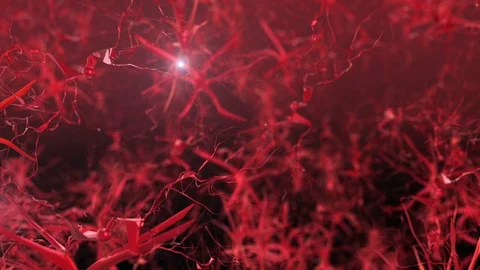 Neuron Network brain activity Stock Footage 126984680