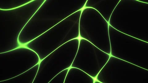 Neuron Network Connections Glowing Green. Stock Footage 336254172