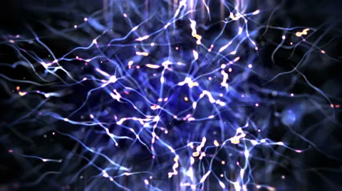 Neuron Network - Electric Connections - Seamless Loop Stock Footage 60964270