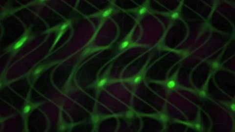 Neuron Network Glowing Green Abstract Background for Medical Science Presen.. Stock Footage 343742394