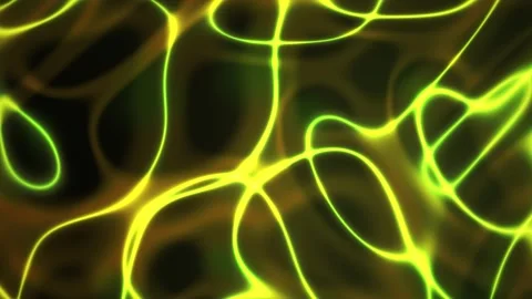 Neuron Network Glowing Yellow Connections. Stock Footage 340039748