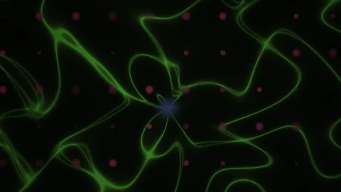 Neuron Network Green Light Connections. Stock Footage 340039740