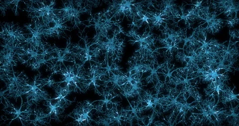 Neuron network. Synapses animation. Neurons inside the human brain. Stock Footage