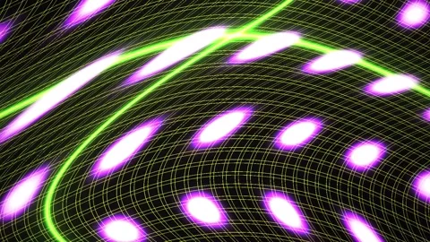 Neuron Network Visualization with Glowing Nodes and Green Connections. Stock Footage 336254268