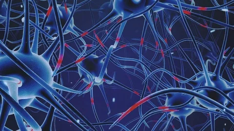 Neuron network.Brain Cells Blue Stock Footage