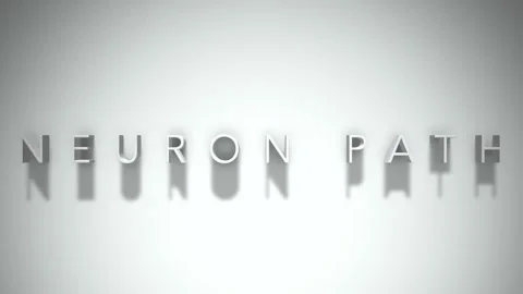 Neuron path 3D title animation with shadows on a white background Stock Footage 297666421
