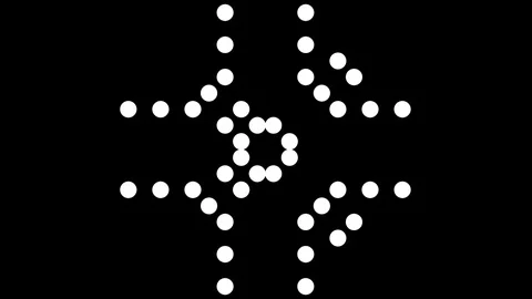 Neuron Like Semaphore Signal Lights Seamless Loop Transition Stock Footage 125740104
