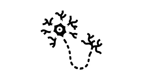Neuron structure neuroscience neurology glyph icon animation Stock Footage 326150844