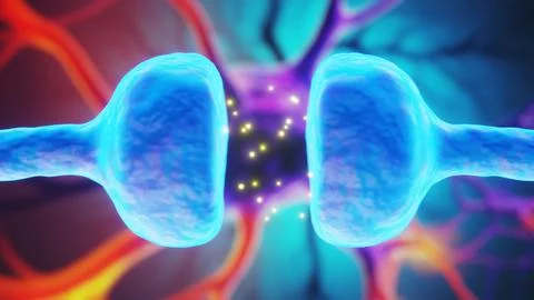 Neuron Synapse Illustration Stock Illustration