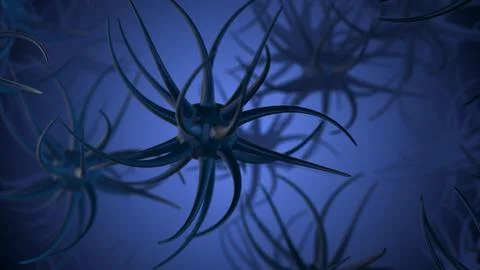 Neuronal activity in the brain Illustration