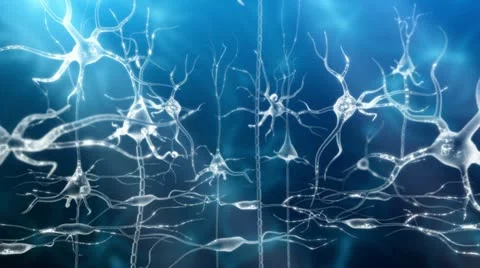 Neuronal Activity Female Blue Stock Footage 11819859