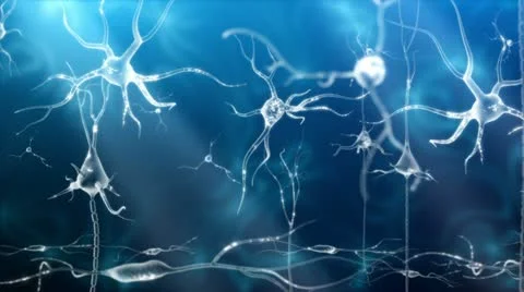 Neuronal Activity Pan Blue Stock Footage 11144009