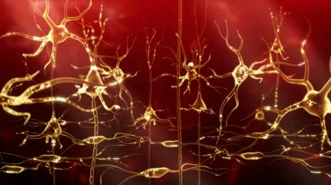 Neuronal Activity Zoom Red 库存影片 11240156