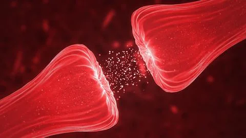 Neuronal and Synapse Activity animation background Stock Illustration