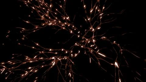 Neuronal and synapse activity animation. Design. Neurons in the head Stock Illustration