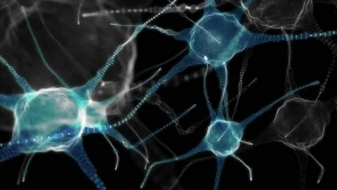 Neuronal network of neuron cells. Neuroscience and technology concept Stock Footage 168928865