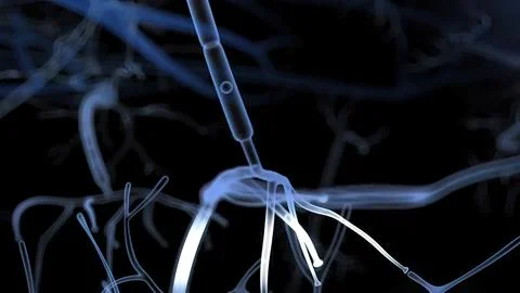 Neuronas and Synapse 3D rende Stock Illustration