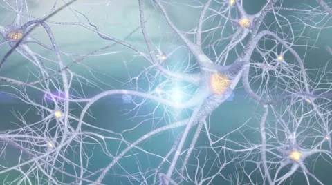 Neurons 3d animation, blue background Vidéo gratuite 46274647