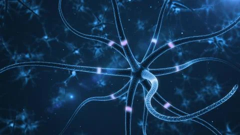 Neurons abstract background Stock Illustration