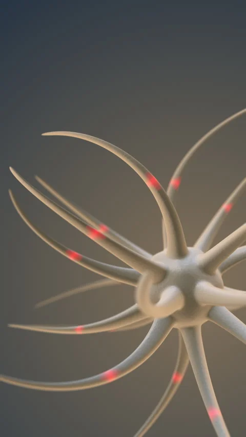Neurons and the nervous system Synaptic transmission Stock-Footage 281131516
