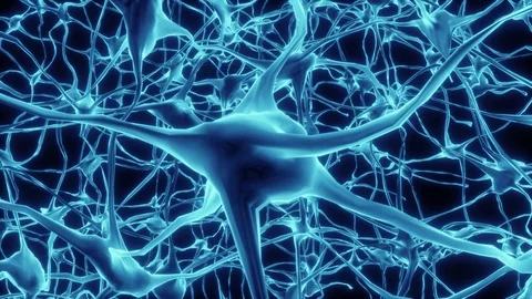 Neurons brain mind axon thought neural network hologram cell health science 4k 動画素材 82963404