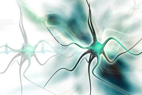 Neurons in digital design Stock Illustration