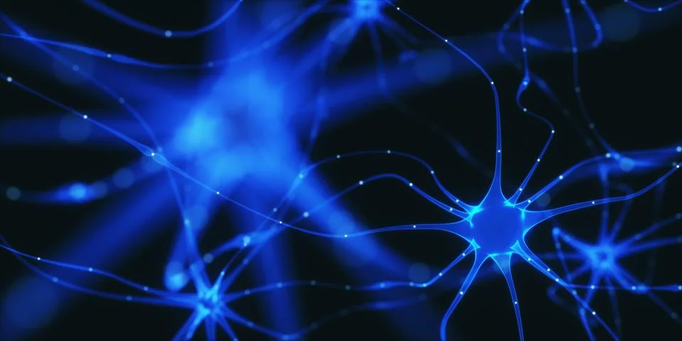 Neurons Electrical Pulses Stock Illustration