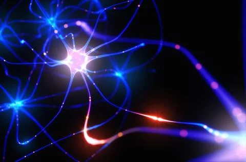 Neurons Electrical Pulses Illustrazione stock