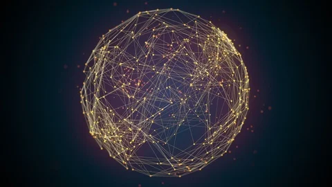 Neurons forming new connections in artificial intelligence - AI - network Stock Footage 90054952