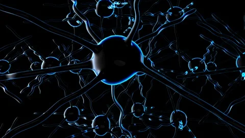 Neurons in the human brain - seamless looping. Stock Footage 118133222
