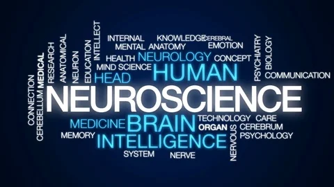 Neuroscience animated word cloud, text d... | Stock Video | Pond5