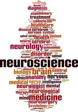 Neuroscience word cloud Stock Illustration