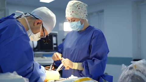 Neurosurgery doctors hard working in operation ward. Team surgeon at work  Video stock 156241200
