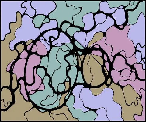 Neurotrophic pattern. Drawing in neurography Stock Illustration