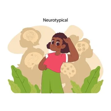 Neurotypical concept. Flat vector illustration Stockillustratie