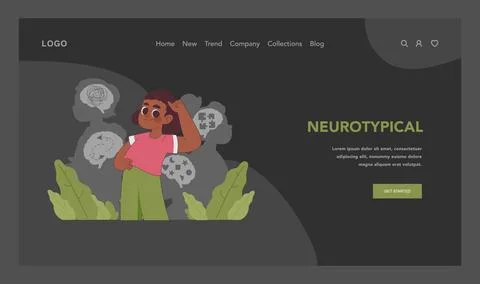 Neurotypical concept. Flat vector illustration Stock Illustration
