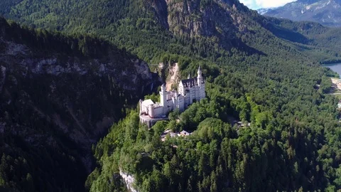 Neuschwanstein Castle Bavarian Alps Germany Stock Footage